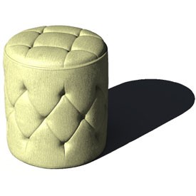 Upholstered stool 3D Object | FREE Artlantis Objects Download